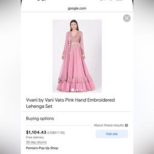 Dusky pink lehanga by vani vats